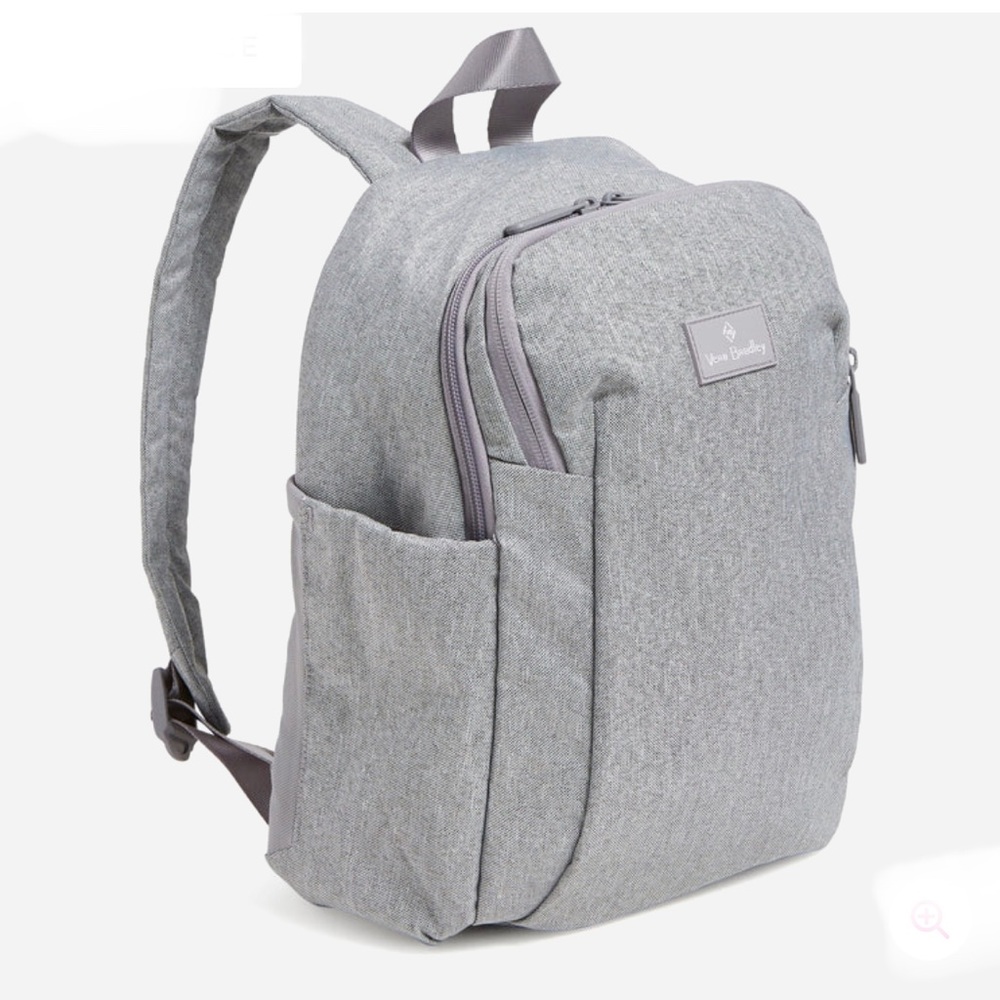 Vera Bradley Style Lighten Up Sporty Compact Backpack in Heather Gray NWT